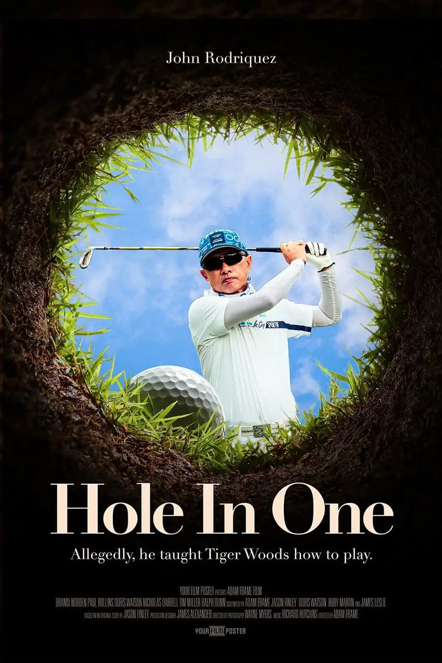 personalized movie poster in golf style