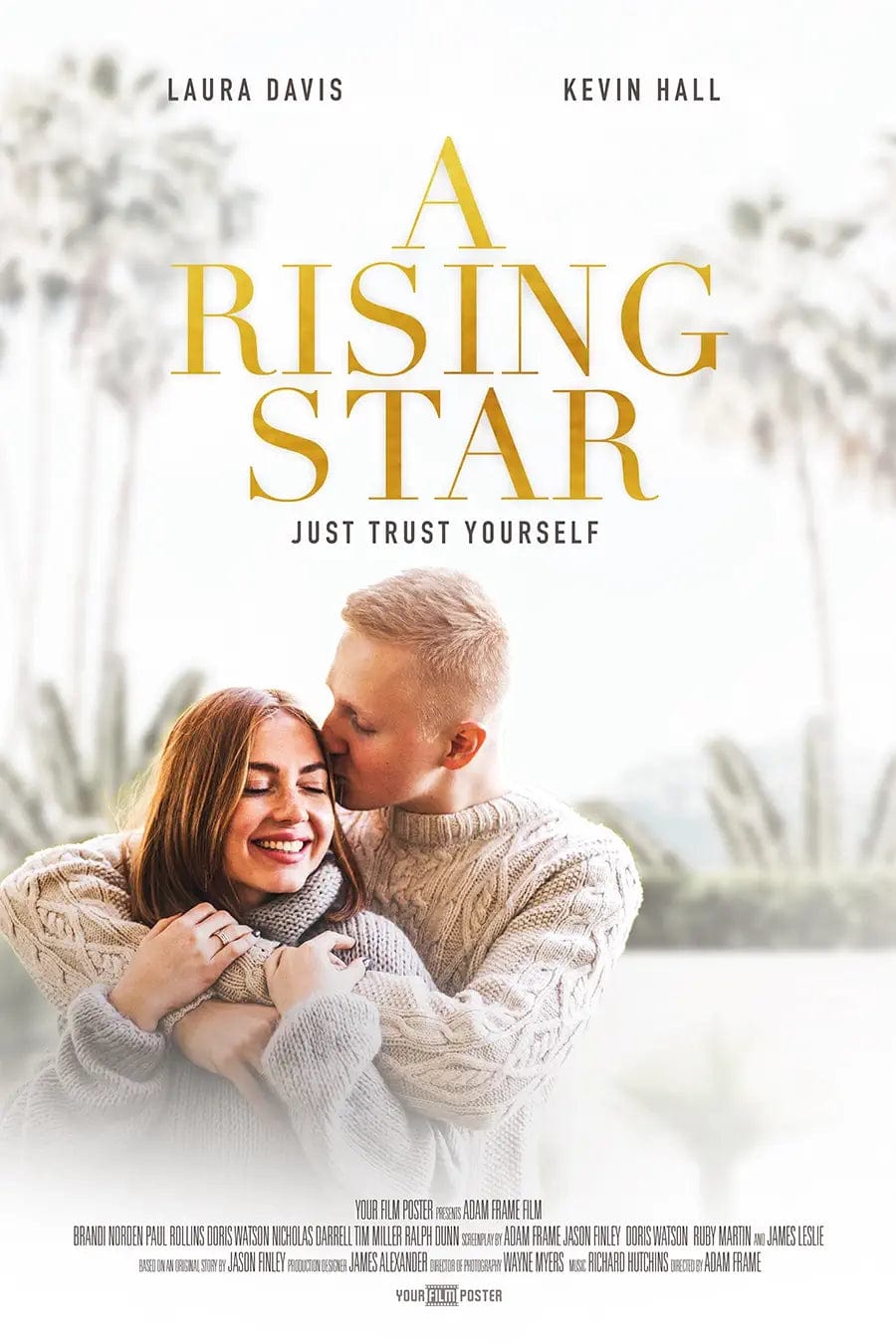 Custom movie poster inspired by A Star is Born. Simply upload your photo, change all titles and our designers will create your personalized movie poster!