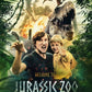 Your personalized movie poster inspired on Jurassic Park. A photo of a dad and his son in a jungle environment with a T-rex behind them!